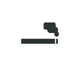 Smoking Cigarette Icon. Flat design style. Vector Illustration