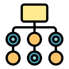 Data actualization icon. Outline data actualization vector icon color flat isolated