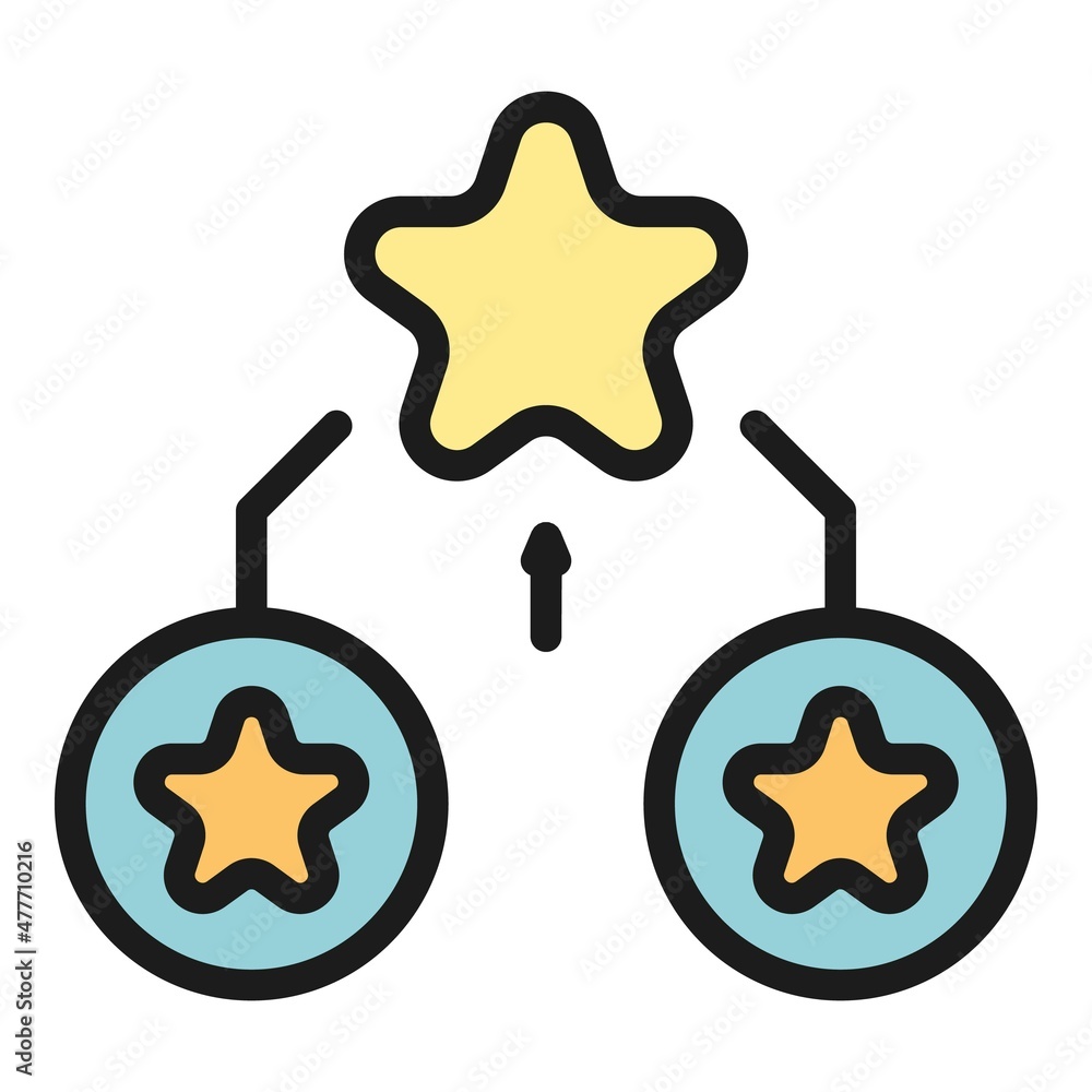 Aufkleber business hierarchy icon. outline business hierarchy vector icon color flat isolated
