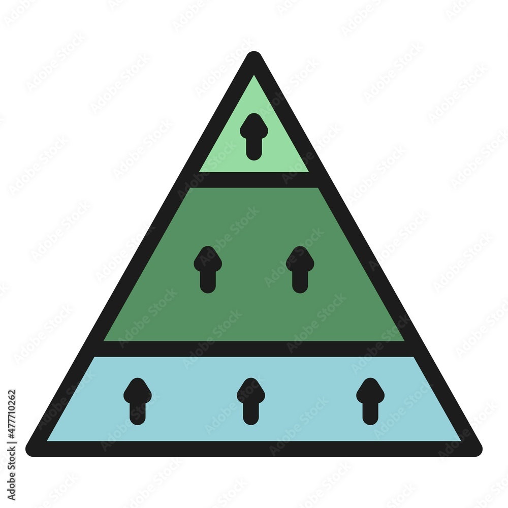 Poster company hierarchy icon. outline company hierarchy vector icon color flat isolated