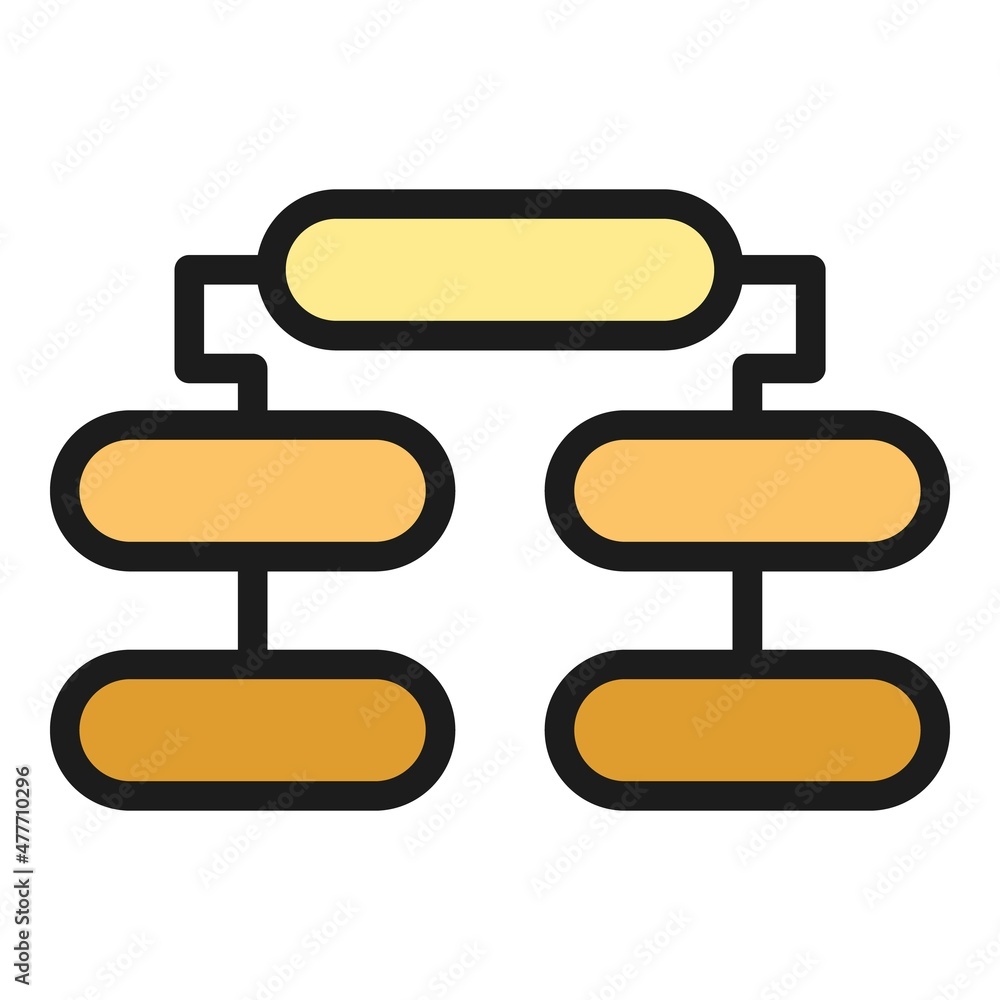 Poster hierarchy community icon. outline hierarchy community vector icon color flat isolated