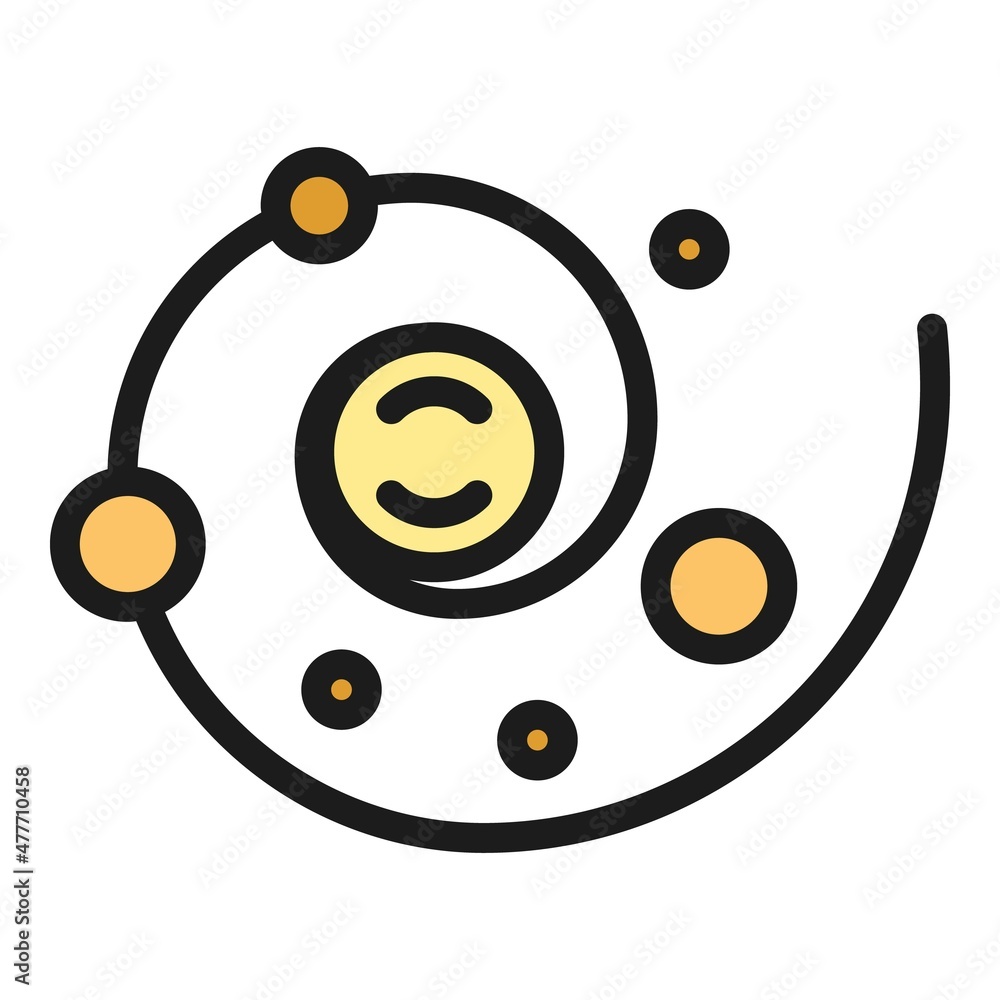 Poster circular network icon. outline circular network vector icon color flat isolated