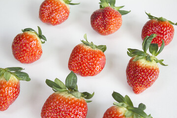 fresh strawberry isolated white background