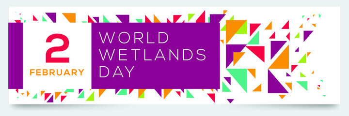 Creative design for (World Wetlands Day), 2 February, Vector illustration.