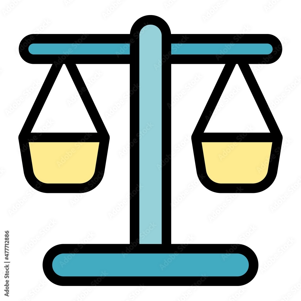 Poster scale environment icon. outline scale environment vector icon color flat isolated
