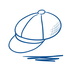 Hand drawn men's cap illustration