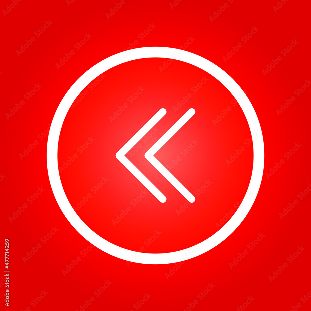 Poster go back left arrow icon. return arrow icon sign symbol in trendy flat style. left vector icon in cir