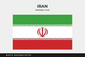 Iran National Flag Illustration