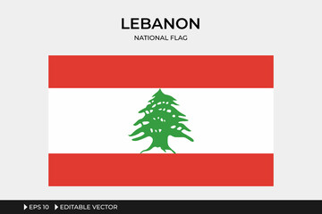 Lebanon National Flag Illustration