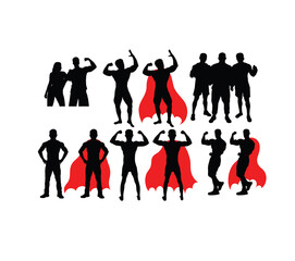 Superhero Silhouettes, art vector design
