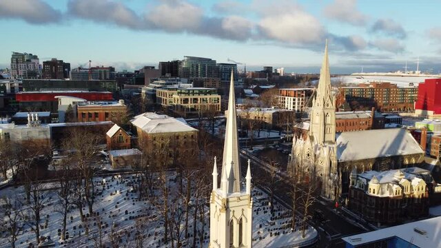 Halifax, Nova Scotia- St. Matthew's United Church & St. Mary's Cathedral Basilica in Winter