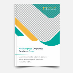 Multipage business brochure template design, annual report, company profile template layout design with cover.	