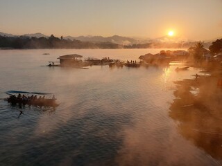 sunrise over the river