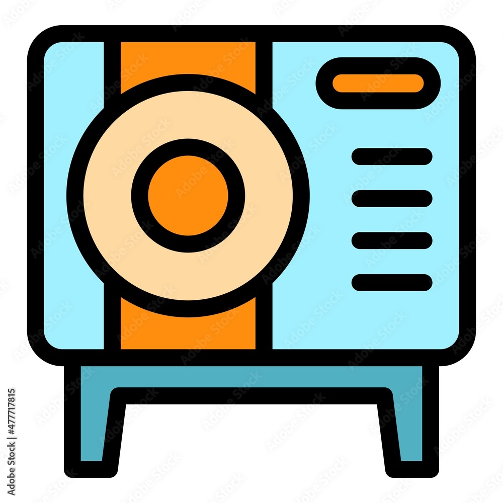 Aufkleber device consumption icon. outline device consumption vector icon color flat isolated