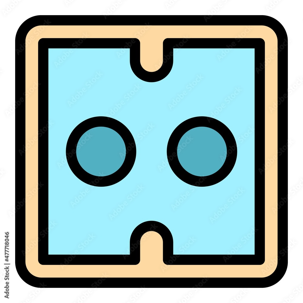 Poster energy socket icon. outline energy socket vector icon color flat isolated