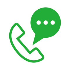 Phone icon and message icon. Vectors.