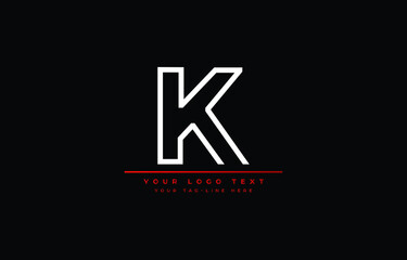letter K Clean and Minimal Initial Based Logo Design