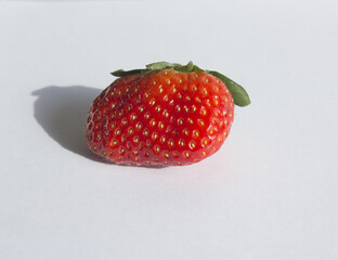 fresh strawberry isolated white background