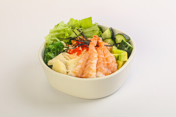 Poke with prawn and rice