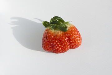 fresh strawberry isolated white background