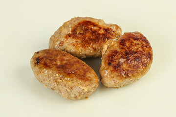 Homemade roasted cutlet minced meat