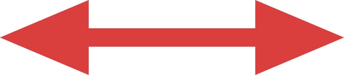 赤い矢印のシンプルなイラスト