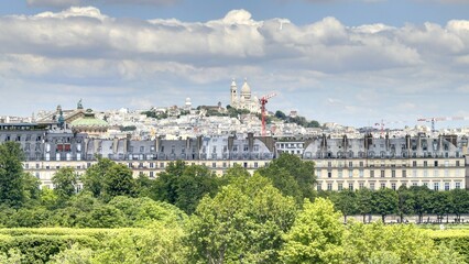Fototapeta na wymiar Les toits de Paris et les bords de seine
