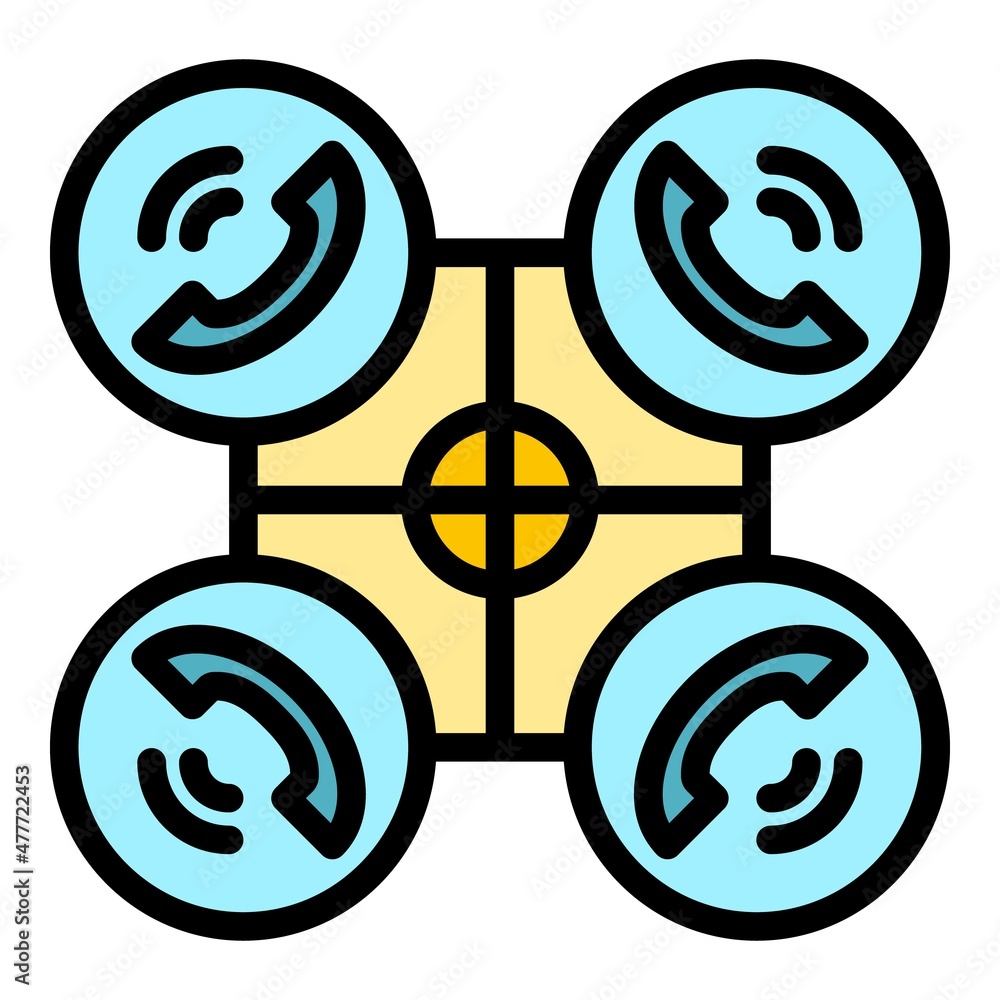 Aufkleber business agent scheme icon. outline business agent scheme vector icon color flat isolated