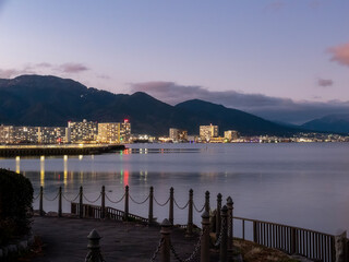 冬の琵琶湖 湖岸の公園 Wall Mural Wallpaper Murals Mtbs Photo