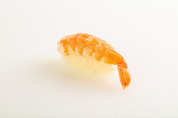 Japanese traditional sushi with shrimp