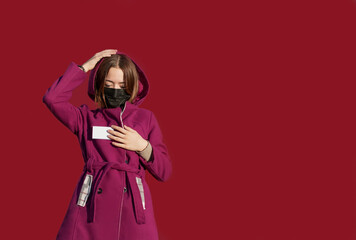 Young girl in a warm coat