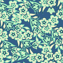 Floral seamless pattern. Fabric vector background