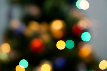 Abstract colorful defocused circular facula. Elegant background with bokeh lights and stars. Abstract circular Bokeh blurred color light can be uses as holidays background.