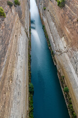 The narrow passage of the ancient canal