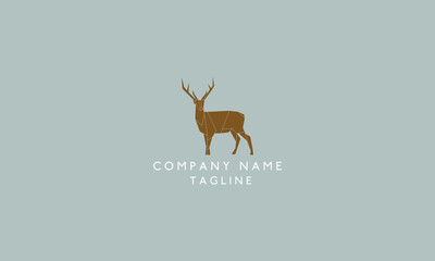 Modern Deer Logo for stylish logo design and business cards premium icon. Vector.