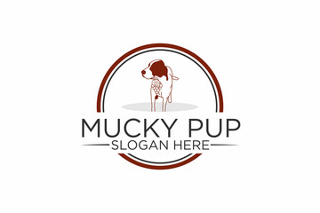 puppy logo. premium vector