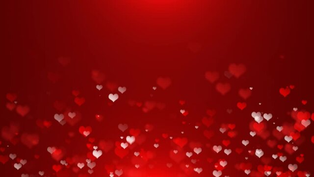 Abstract Heart Valentines Day Background. 4K Loop-able Animation Background