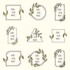 Exclusive Collection of Feminine Logo Vector. High quality feminine, nature, organic logo design. Premium Set of feminine logo template.