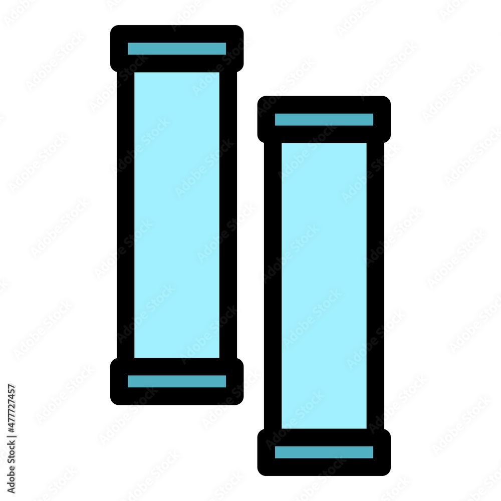 Poster pipe system tool icon. outline pipe system tool vector icon color flat isolated