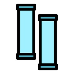 Pipe system tool icon. Outline pipe system tool vector icon color flat isolated