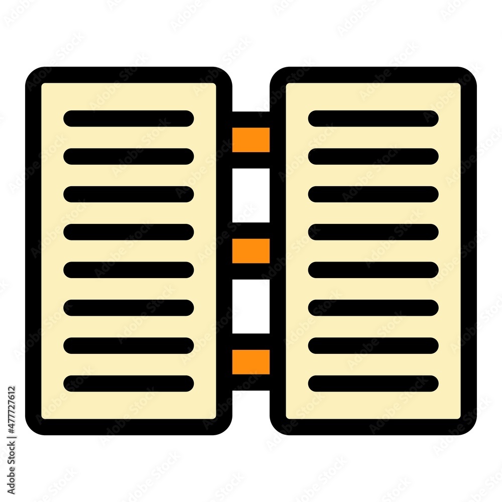 Poster customer database server icon. outline customer database server vector icon color flat isolated