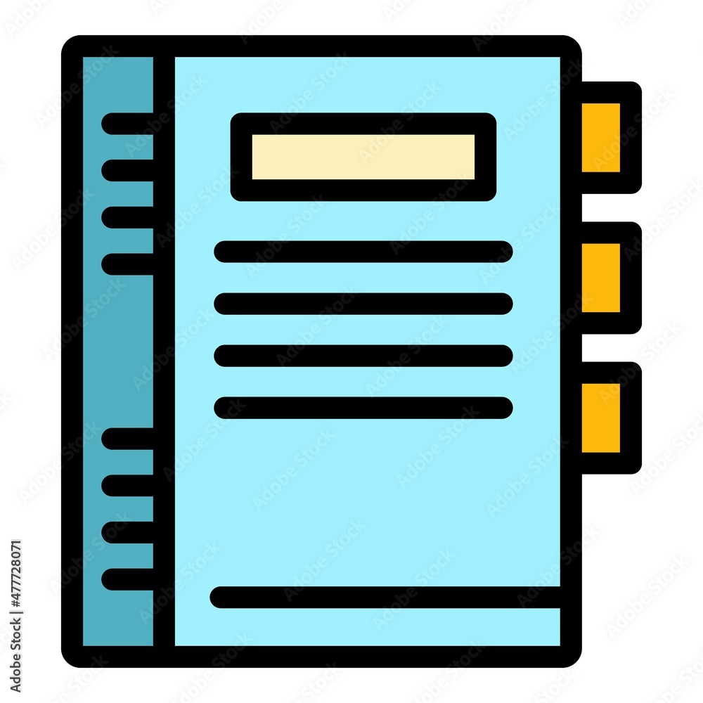 Poster customer folder data icon. outline customer folder data vector icon color flat isolated