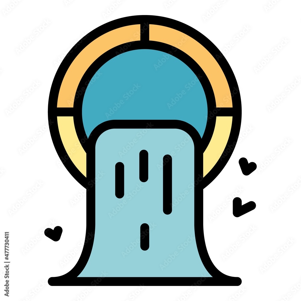Poster garbage water pipe icon. outline garbage water pipe vector icon color flat isolated