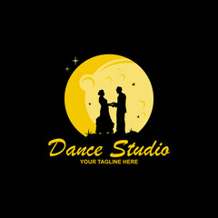dancer logo design vector abstract