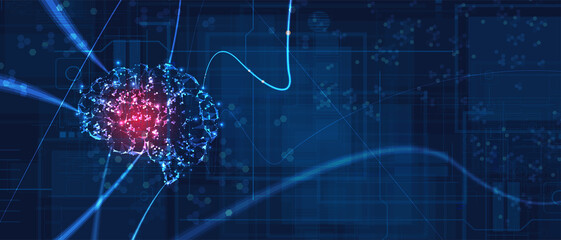 Conceptual technology illustration of artificial intelligence