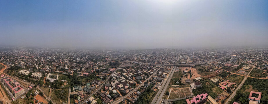 aerial view of the city of Awka, Nigeria