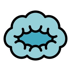 Doctor hair cover icon. Outline doctor hair cover vector icon color flat isolated