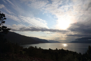 Obraz premium Sonnenaufgang - Sognefjord bei Nordrevik und Vadheim / Sunrise - Sognefjorden near Nordrevik und Vadheim /