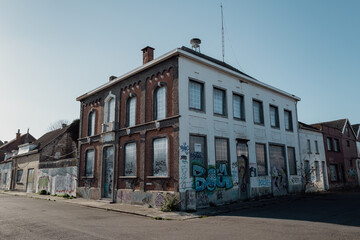 abandoned building with graffiti