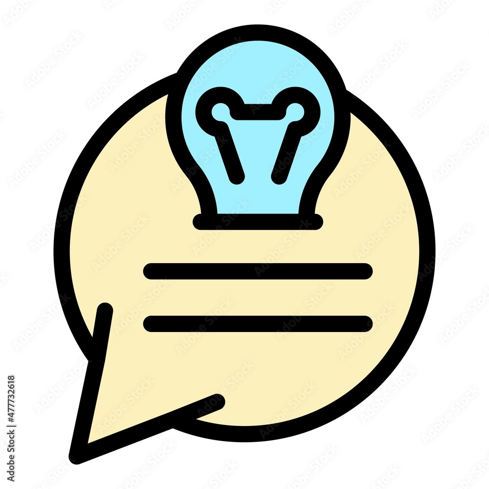 Poster hint tips icon. outline hint tips vector icon color flat isolated